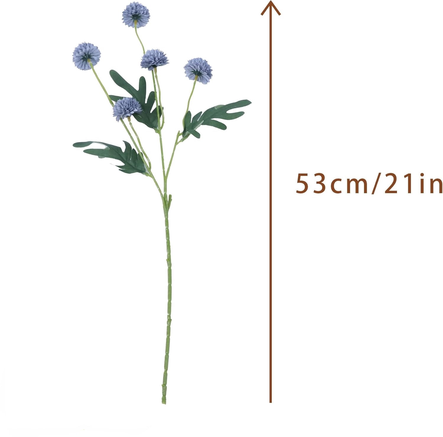 10 Pcs Dusty Blue Kiku Flower Fake Mums Long Stem Flowers,Faux Kiku Flower Bulk,Silk Flowers Mini Chrysanthemum Floral Arrangements,Artificial Flowers Chrysanth Mini Fake Flower