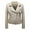 Beige, variant on XZNGL Womens Leather Lapel Slim Fitting Motorcycle Jacket Leather Jacket
