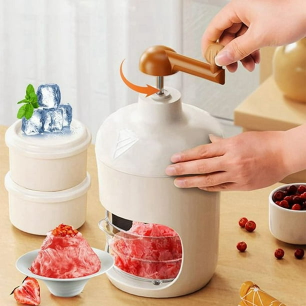 Máquina para hacer hielo raspado Trituradora de hielo Máquina para hacer hielo raspado manual Máquina pequeña portátil para el hogar Herramienta de cocina