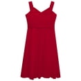 thumbnail image 4 of dPois Girls Formal Flower Dress Kids 3D Applique Ruched Chiffon Wedding Bridesmaid Party Evening Burgundy 8, 4 of 5