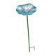 thumbnail image 2 of Baño para pájaros, comedero para pájaros de pie con forma de flor, decoración metálica decorativa, comedero para pájaros para jardín, patio, césped, azul, 2 of 8
