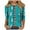 Multicolor Plus Size Blouse for Women_q, variant on CYMMPU Spring Tops Crew Neck Geometric Printed Loose Fit 3/4 Sleeve Fall Trendy Shirts Blouses for Women Dressy Casual Tunic Tops Western T-Shirts XXL