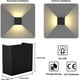 thumbnail image 5 of Modernas luces de pared para interiores y exteriores Juego de 2 6W Blanco cálido 3000K Luz de pared LED IP65 Apliques de pared para interiores impermeables hacia arriba y hacia abajo JAMW Sencillez, 5 of 5