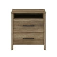 thumbnail image 6 of STYLIVIA 2-Drawer Nightstand for Adults with Open Shelf, Knotty Oak, 20.9" W x 15.7" D x 22.7" H, 6 of 10