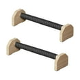 thumbnail image 4 of 2 barras de flexiones con asas antideslizantes, estables y resistentes, de madera, para adultos. 40 cm, 4 of 9