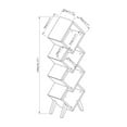 thumbnail image 5 of Bowery Hill 4-Shelf Modern Wood Bookcase in White Oak/Distressed Gray, 5 of 5