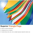 thumbnail image 3 of Safety Banner Flags, Perimeter Warning Flag Line, For Flagging Construction/Traffic Barrier/Parking Lot/Rooftop/Party & Special Events Multicolor 7" X 10" Pennants On 50' String, 3 of 10