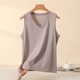 thumbnail image 6 of Gytharion Pj Tank Tops for Women Plus Size Summer Solid Casual Sleepshirt Fashion Loose Sleeveless V-Neck Pajama Shirt Soft Comfy Modal Loungewear, 6 of 6