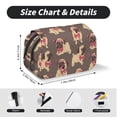 thumbnail image 5 of Rateoe Cut Pug Pattern Double Clamshell Pen Case, Storage Organizer with Two Zipper Compartments– Holds Up to 50 Pencils & Pens, 5 of 7