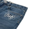 thumbnail image 4 of Levis Strauss Signature Girls Embroidered Butterfly Flare Jeans, Sizes 5-18, 4 of 5