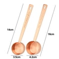thumbnail image 2 of Juego de cucharadas de café - 1 cucharada (15 ml) y 2 cucharadas (30 ml) de cucharada medidora - Cuchara medidora de café de acero inoxidable y pala - Paquete de 2, 2 of 5
