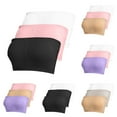 thumbnail image 3 of PEASKJP Bras for Women Seamless Strapless Comfort Padded Stretch Bandeau Bralette 3 PC Black L, 3 of 4