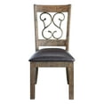 thumbnail image 2 of Cherry Finish - Metal Floral Trimmed Back - Living Area - 19" Seat Width, 2 of 4