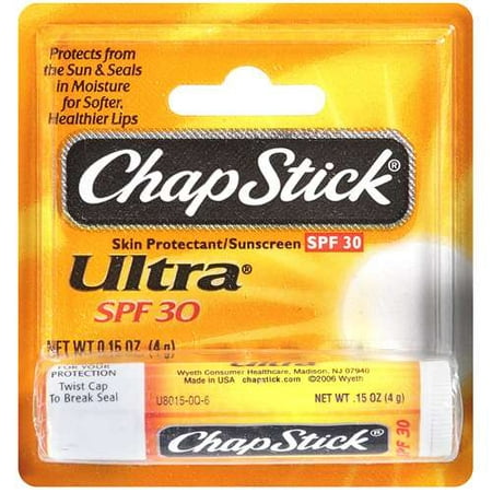 Chapstick: Skin Protectant/Sunscreen Spf30/Ultra Chapstick, .15 (Best Chapstick With Spf)