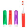 thumbnail image 1 of Juego de cepillos de dientes de viaje ysuwekslu de 3 piezas con funda para acampar en casa, 1 of 7