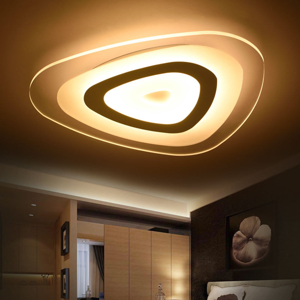 UltraThin LED Ceiling Lights Modern Lamp Dimmable Bedroom Mount Lighting Fixture 