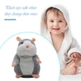 thumbnail image 2 of Lindo Hámster Parlante Peluche Animal Peluche Muñeca Registro (gris), 2 of 7