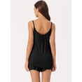 thumbnail image 3 of DARING DIVA Women's Ruffle Trim Camisole Tops with Shorts Pajama Sets XS Black, 3 of 6