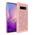 thumbnail image 3 of Samsung Galaxy S10 Plus/S10+ Case Bling Shinny Glitter Silicone Shock Proof Dual Layer Hard Phone Case Cover w/[TPU Screen Protector] for Galaxy S10+/S10 Plus - Rose Gold, 3 of 5