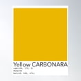 thumbnail image 2 of Yellow Carbonara (Pasta) Poster Wall Art, Modern Wall Decor For Living Room Bedroom, 16x24 UNFRAMED, 2 of 3