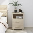 thumbnail image 6 of vidaXL Nightstand Storage Bedside Cabinet Nightstand with 2 Drawers Pine Wood, 6 of 57
