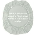 thumbnail image 5 of Flxxie 1800 Thread Count Brushed Microfiber Fitted Sheet with 15" Pocket, Full, Light Gray, 5 of 6
