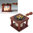 thumbnail image 1 of Wax Sealing Warmer,  Thermal Conductivity Beech Brass Slot Design Small Size Sealing Wax Furnace Tool High Temperature Resistance With Spoon For Documents, 1 of 8