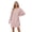 Pink, variant on Autumn Spring Dress Thread Solid Color Loose Chest Pocket Long Sleeves O Neck Pullover Knee Length Commuting Dating Midi Dress