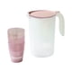 thumbnail image 2 of Jarra de agua fría de gran capacidad con 3 tazas - Jarra resistente al calor de 2 litros para bebidas frías y calientes - Tapa a prueba de fugas, diseño fácil de limpiar, boquilla sin goteo, 2 of 7