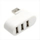 thumbnail image 1 of Concentrador USB 2.0 de 3 Puertos, Divisor de Puerto USB, Expansor USB 2.0, Giratorio de 90° A 180° para PC, Tableta, Computadora Portátil, Impresora, Cámara, 1 of 5