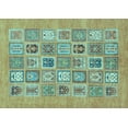 thumbnail image 1 of Ahgly Company Machine Washable Indoor Rectangle Abstract Light Blue Modern Area Rugs, 6' x 9', 1 of 4