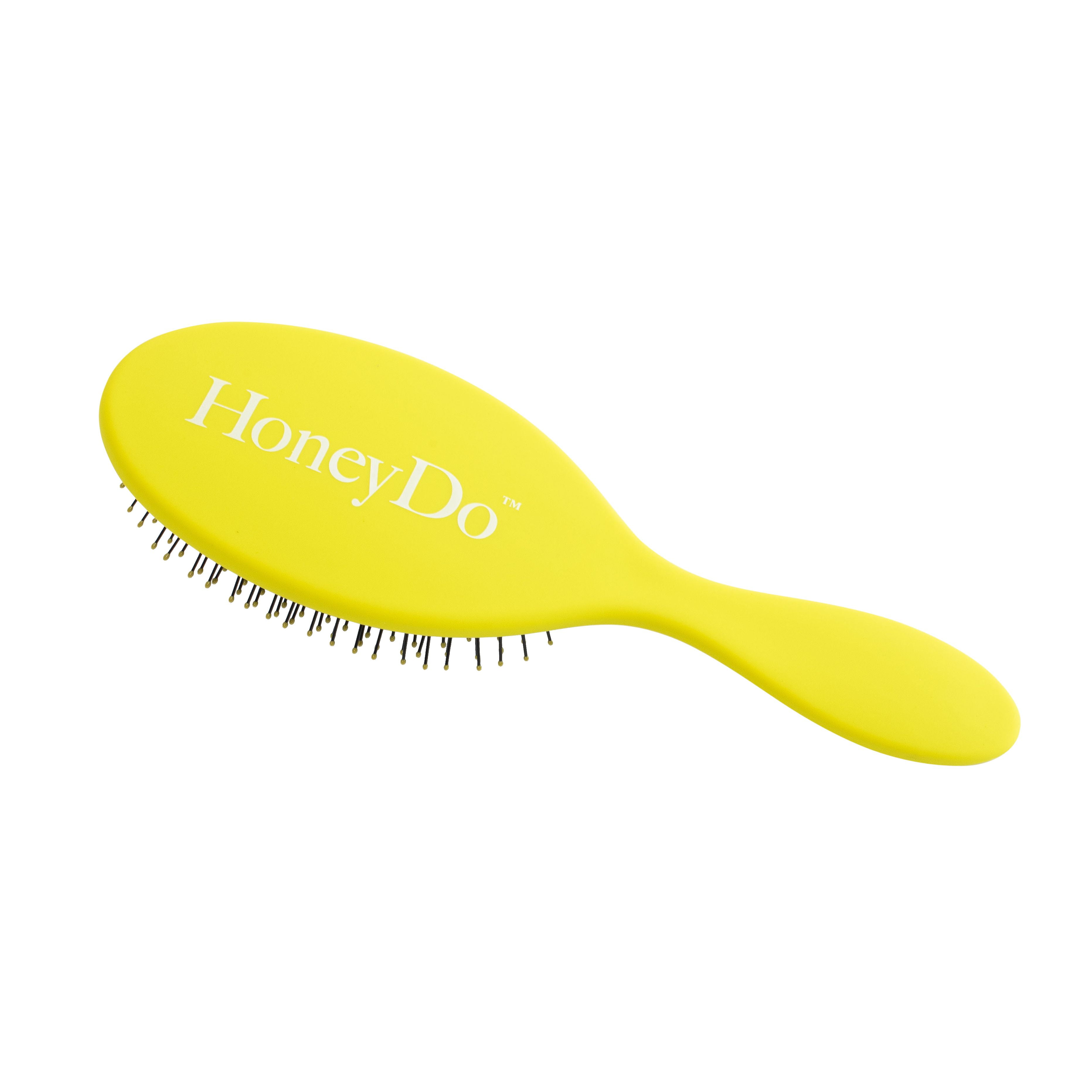 HoneyDo Wet Brush Hair Detangle Extension Brush Yellow