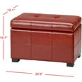 thumbnail image 5 of SAFAVIEH Maiden Tufted Storage Bench Sm Red, 5 of 7