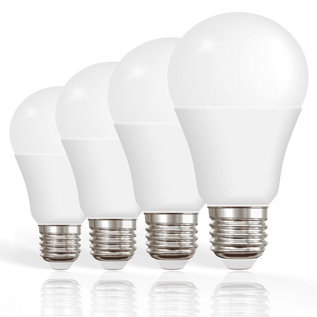 A19 LED Light Bulb 9W 800 Lumens, Non-Dimmable, E26 Base, CUL/UL Listed, 4 PACK