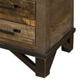 thumbnail image 4 of Peya 72 Inch Pier Bookcase, 3 Drawers, 2 Shelves, Gray and Brown Pine Wood, 4 of 4