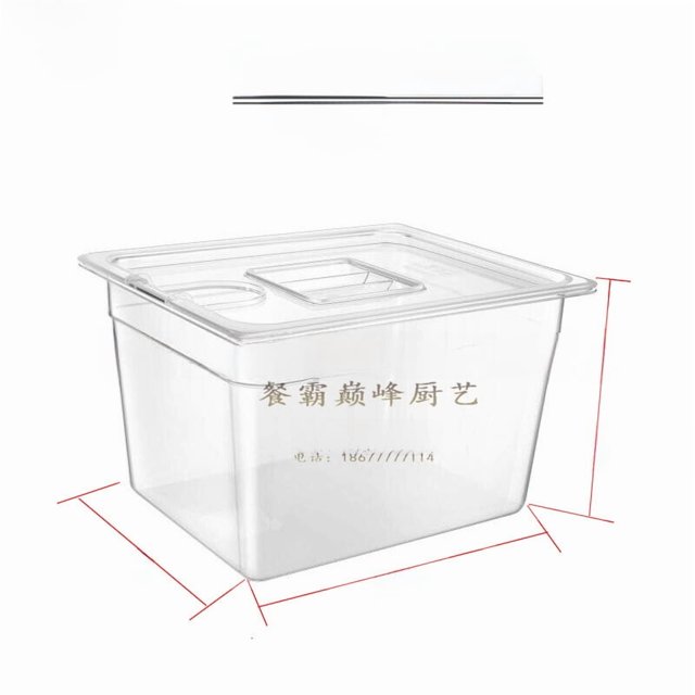 11L Sous Vide Container with Drain Hole - Versatile Low-Temp Cooking Vessel for Slow Cooker & Food Prep Bath, Durable Material, Adjustable Settings, Compact Design for Easy Storage & Daily Use in US