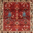 thumbnail image 1 of Ahgly Company Indoor Square Traditional Red Persian Area Rugs, 7' Square, 1 of 6