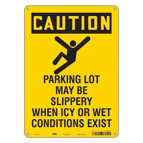 Condor Safety Sign,14 inx10 in,Aluminum 478D64