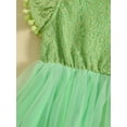 thumbnail image 6 of Bagilaanoe Toddler Baby Girl Summer Dress Floral Ruffle Short Sleeve A-line Princess Dresses 12M 18M 24M 3T 4T 5T Kid Layered Tulle Patchwork Skirt, 6 of 8