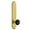 Lifetime Brass, variant on Grandeur 851007 Arc Solid Brass Tall Plate Right Handed Privacy Door Knob Set - Brass