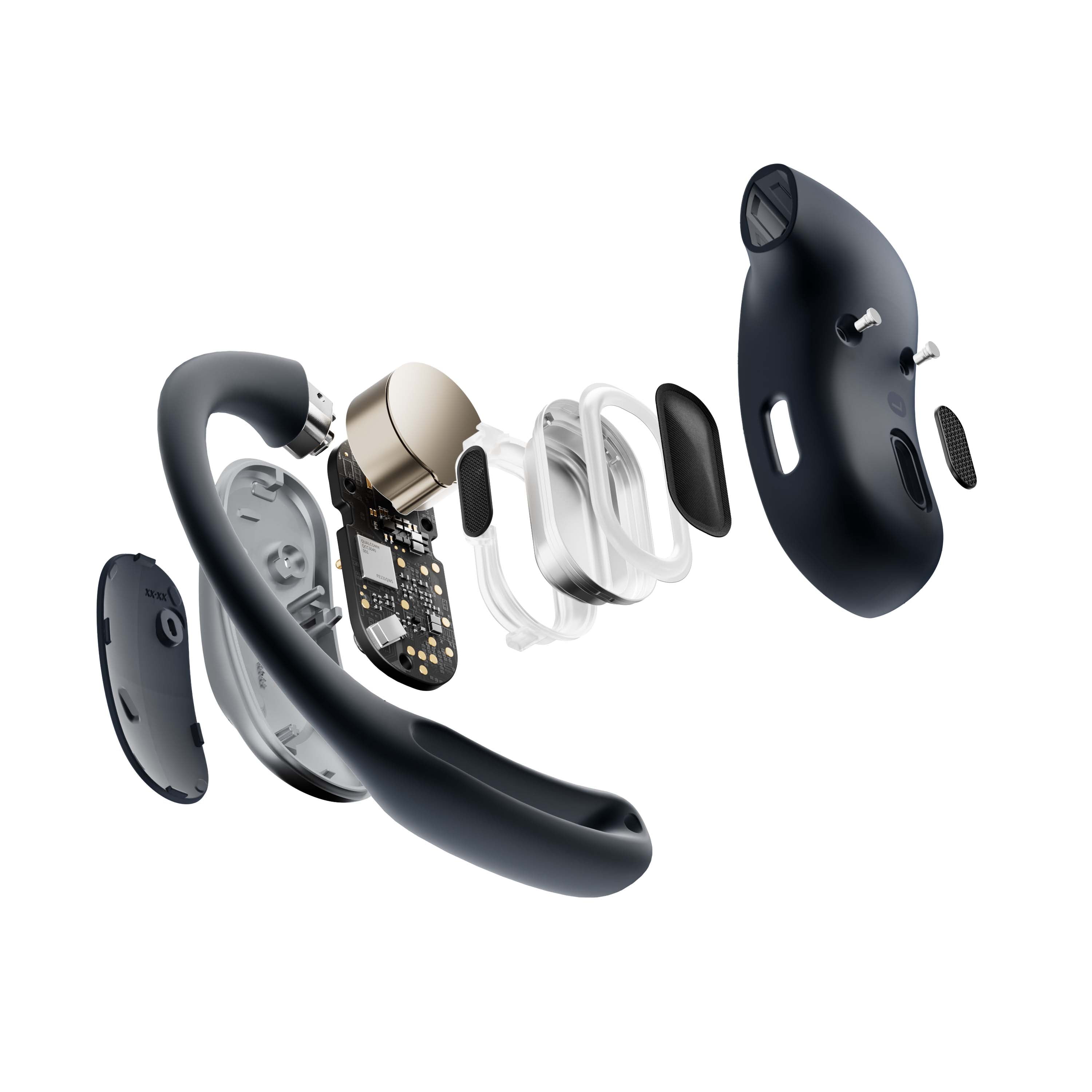 Shokz OpenFit Air, Véritablement Sans Fil, Microphone Intelligent Intégré, Noir