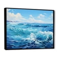 thumbnail image 2 of Designart "Infinity of the Ocean Blue Serenity I" Landscapes Floater Framed Canvas Print, 2 of 7