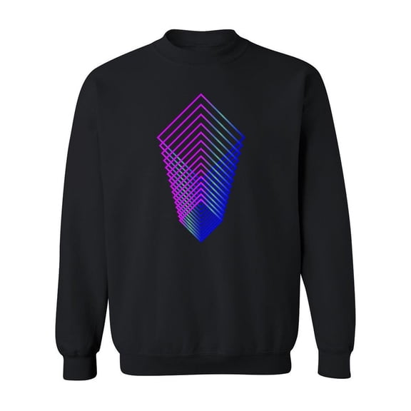 Neon Squares Illusion Sweatshirt Men -Image by Shutterstock, Male Medium