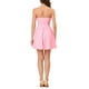 thumbnail image 3 of Vestido de mujer Inspire Chic con escote corazón, sin mangas, con cremallera, mini y de corte acampanado, color rosa, talla L, 3 of 6