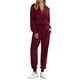 thumbnail image 1 of Conjunto Deportivo PRETTYGARDEN Mujer 2 Piezas con Cierre Vino Rojo XL, 1 of 7