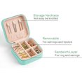 thumbnail image 2 of 1PCS Mini Travel Jewelry Box, PU Leather Small Jewelry Organizers for Girls Women, Portable Display Storage Case for Rings, Earrings, Necklaces (Blue), 2 of 7
