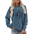 thumbnail image 2 of Tiweut Sweatshirt Women Letter Print Sweatshirt Long Sleeve Loose Pullover Crew Neck Lady Tops, 2 of 4