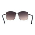 thumbnail image 2 of Womens Luxury Chain Jewel Trim Rimless Butterfly Diva Sunglasses Gunmetal Brown Smoke, 2 of 4
