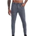 thumbnail image 1 of Cinturón a rayas para hombre Tapeta Cremallera Decoración Personalidad Pequeño bolsillo para el pie Pantalones casuales Pompotops oipoqjl23132, 1 of 6