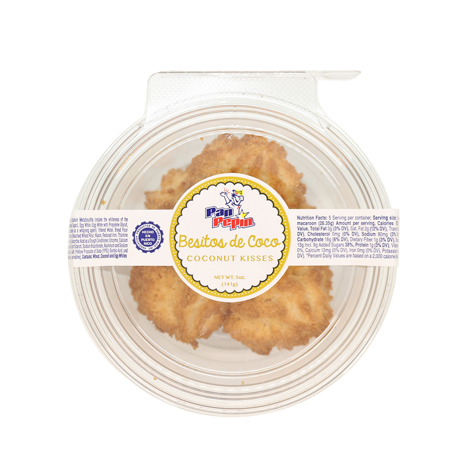 Pan Pepin, Besitos De Coco, 5 oz, 5ct